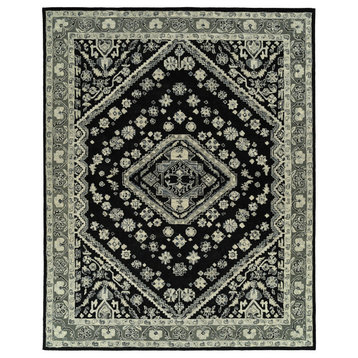 Charlotte Collection Black 9'3' x 13' Rectangle Indoor Area Rug