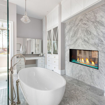 Double-Sided Barrier Glass Plaza Fireplaces