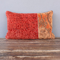 zither pillow &ndash; red + rust - Decorative Pillows