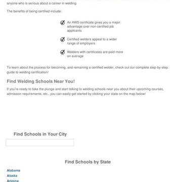 Welding Schools Training-Certified Training in Welding