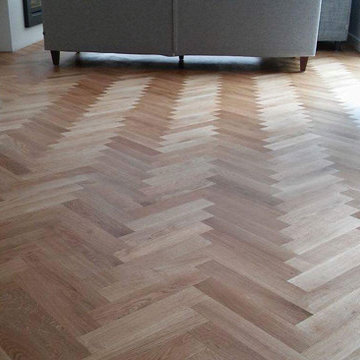 Installing Rustic Oak Solid Herringbone and Finishing in Satin Osmo Oil