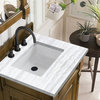 Brookfield 26" Single Vanity, Country Oak w/ 3 CM Arctic Fall Solid Surface Top