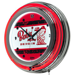 Dallas Mavericks Chrome Double-Ring Neon Wall Clock