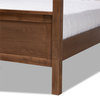 Baxton Studio Veronica Queen Size Walnut Finished Wood Platform Canopy Bed