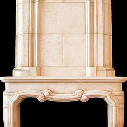 Louis XIV Mantel with Overmantel - Fireplace Mantels