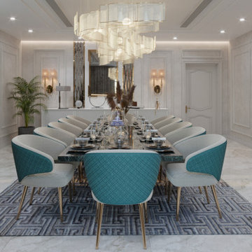 Luxury Penthouse Interior Design – Contemporary Arabic Elegance, Dubai