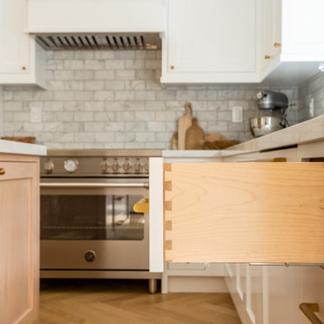 Dovetail Drawer Construction with Warm Maple Island Finish