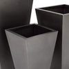 Contemporary Gray Metal Planter Set 53356