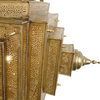 Square Brass Work Lantern Large