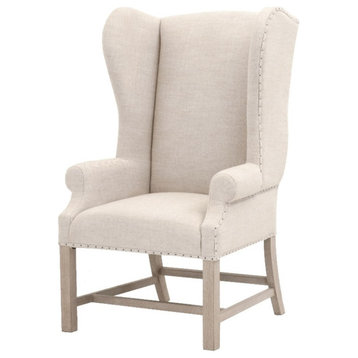 Star International Furniture Essentials Chateau Fabric Arm Chair in Bisque Beige