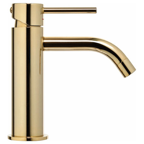 Light Exclusive LIG 071 Single Lever Bathroom Faucet, White Gold
