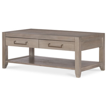 Del Mar Coffee Table With Drawers, Gray
