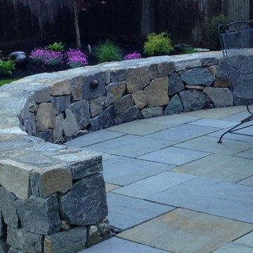 Bluestone Patio and Fieldstone Seat Wall