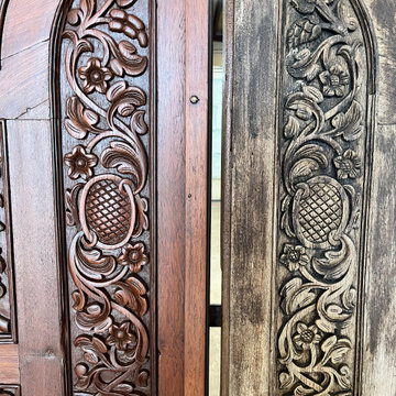 Intricate Custom Double Church Door Refinish