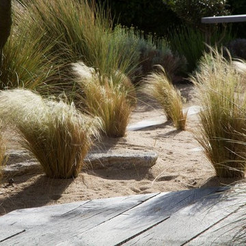 Création d'un jardin sur des dunes en bord de mer