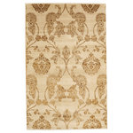 Aminco - Essence 100 Rug, Ivory and Brown, 10'x8' - This fine hand-knotted Essence 100 Rug is truly a work of art. It features hand-spun wool and a pattern that is derived from classic Agra designs. Lay this beautiful 10 foot 0 inch by 8 foot 0 inch rug in your living room, bedroom, or even dining room to pull together an eclectic look.