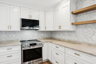 Minimalist kitchen photo in Miami