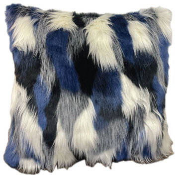 Plutus Animal Faux Fur Luxury Throw Pillow, 24"x24"