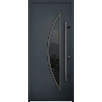 Exterior Prehung Steel Door Deux 6501 Black