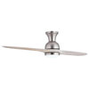 52" 2-Blade LED Ceiling Fan With Remote Control and Light Kit, Nickel