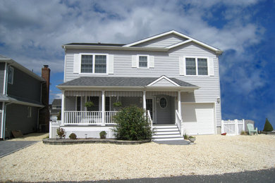 Example of a beach style exterior home design in New York