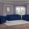 Dixie Velvet Upholstered Sofa, Navy