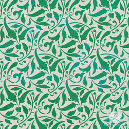 Interlacing Leaves Allover Fall Stencil - Wall Stencils