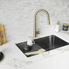 STYLISH Kitchen Sink Faucet Single Handle Pull Down Dual Mode Brushed Gold