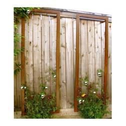 TerraTrellis - Ina Outdoor Wall Trellis, Oxide - Pergolas