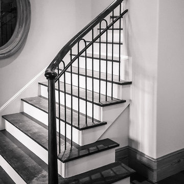 Wood Railing and Metal Balusters