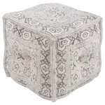 Livabliss - Daveed DVPF-001 16" x 16" x 16" Pouf - The Daveed Collection feautures compelling global inspired designs brimming with elegance and grace! The perfect addition for any home, these pieces will add eclectic charm to any room! The meticulously woven construction of these pieces boasts durability and will provide natural charm into your decor space. Made with Cotton, Polyester/Polyfill, Cotton in India. Spot clean only, Manufacturers 30 Day Limited Warranty.