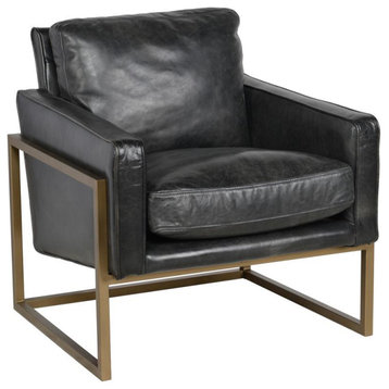 Contemporary Leather Club Chair, Belen Kox