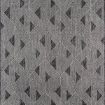 Novogratz - Novogratz Villa Como Machine Made Contemporary Area Rug Charcoal 6'7" X 9'6" - An indoor/outdoor rug assortment that exudes contemporary cool, this modern area rug collection features repetitive patterns inspired by international architectural motifs. The all-weather rug series emphasizes graphic geometric prints, using high contrast charcoal grey, chambray blue, fuchsia pink and russet red shades to draw attention toward the floor. Manufactured from durable polypropylene fibers, the decorative floorcovering series is a staple for statement-making interior and exterior spaces.
