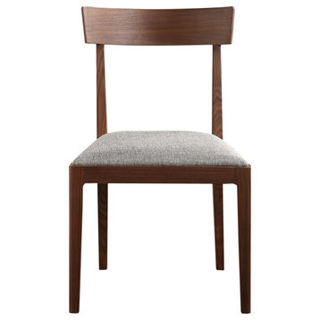 Scandinavian Leone Dining Chair Walnut M2 - Brown