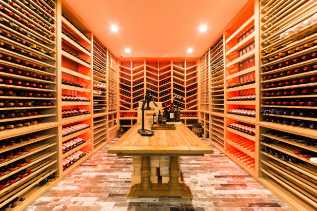 Modern Wine Cellar by Joseph and Curtis Custom Wine Cellars