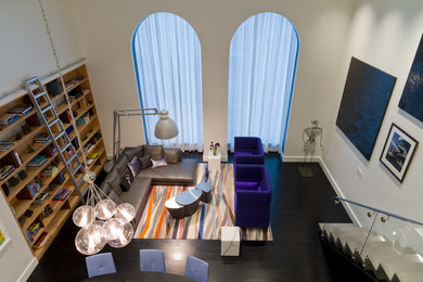 Inspiration for a contemporary living room remodel in New York
