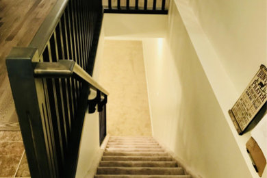Inspiration for a modern home design remodel in Calgary