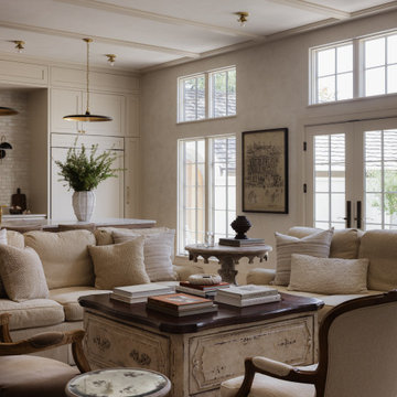 Open Concept Living Room and Kitchen – Austin Custom Home