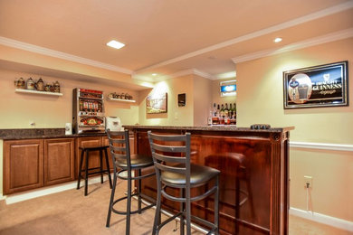 Inspiration for a transitional home bar remodel in DC Metro