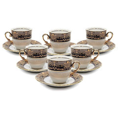 Konitz Two Giftboxed Sets of 4 Coffee Bar Espresso Cups and Saucers, White