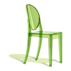 Kartell - Victoria Ghost Chairs, Set of 2, Transparent Green - Armchairs And Accent Chairs