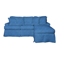 Sunset Trading Horizon Sleeper Sofa & Chaise - Slip Cover Set Only - Indigo Blue - Slipcovers And Chair Covers