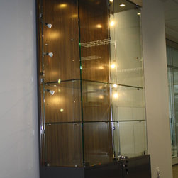 Glass display case - Display And Wall Shelves 