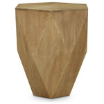Meridian Furniture - Diamante Oak Veneer End Table, Oak - Make this Diamante end table a focal point in your living room or den. This handsome table is artful by design, offering a beautiful look wherever you choose to use it. The table is made from Oak Veneer with a rich natural oak finish, lending it an ultra-modern look in your space. This diamond-shaped table is bound to cause a stir that's not lost on family, friends, and guests.