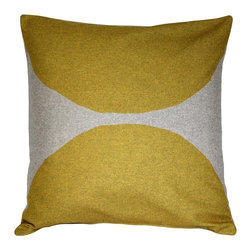 Pillow Decor Ltd. - Pillow Decor - Kukamuka  Scandinavian Kivi Throw Pillow 22x22, Yellow - Decorative Pillows