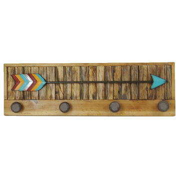Large Arrow With Knobs Wall Hanging