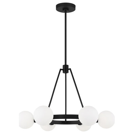 Clybourn Six Light Chandelier, Midnight Black