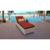 Coast Chaise Outdoor Wicker Patio Furniture in Terracotta