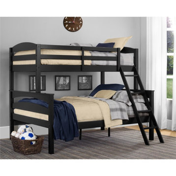 Dorel Living Brady Twin over Full Bunk Bed in Black