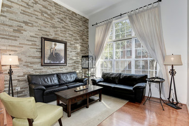 Example of a trendy living room design in DC Metro